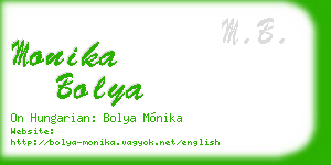 monika bolya business card